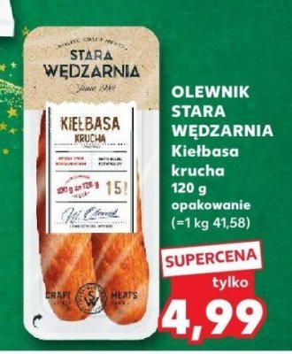Kielbasa krucha olewnik stara wędzarnia promocja w Kaufland