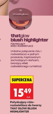 Róż rozświetlacz do twarzy Połyskujący THAT GLOW BLUSH HIGHLIGHTER promocja w Biedronka