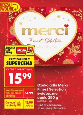 Czekoladki Finest Selection świąteczne promocja w Biedronka