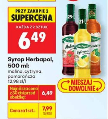 Syrop 500ml malinowy promocja w Biedronka
