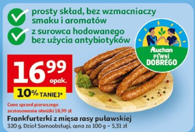 Frankfurterki z mięsa rasy puławskiej promocja w Auchan