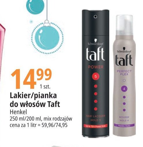 Pianka do włosów Taft perfect flex promocja w Hebe