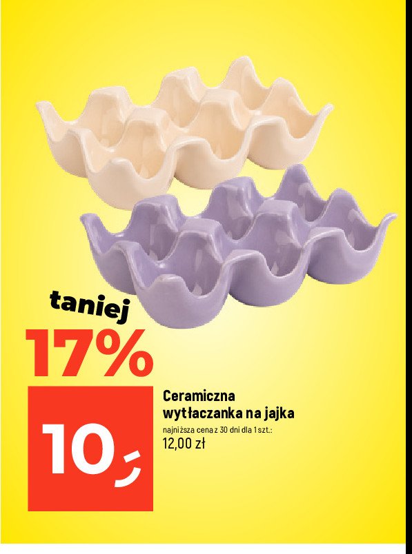 Ceramiczna wytłaczanka na jajka promocja
