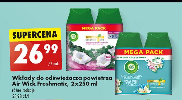 Wkład spring breeze&island vanilla Air wick freshmatic promocja