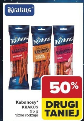 Kabanosy KRAKUS różne rodzaje promocja w Carrefour