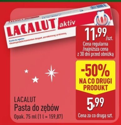 LACALUT aktiv pasta do zębów 75ml promocja w Aldi