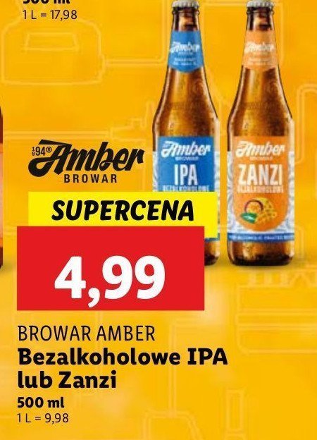 Piwo Amber bezalkoholowe ipa promocja