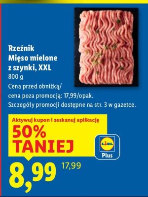 Mięso mielone z szynki XXL Rzeźnik promocja w Lidl
