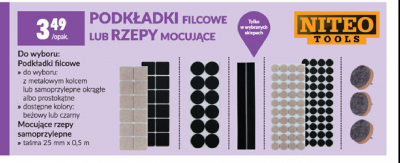 Podk艂adki filcowe Niteo tools promocja