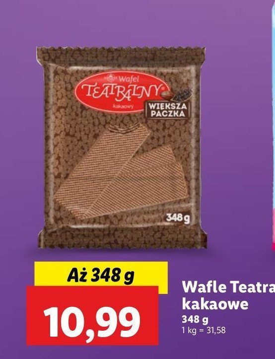 Wafle teatralne kakaowe Kopernik promocja