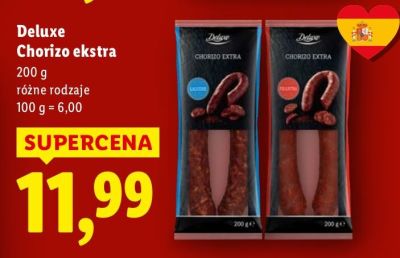 Kiełbasa Chorizo ekstra różne rodzaje promocja w Lidl