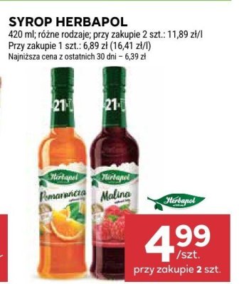 Syrop Herbapol malinowy promocja w Stokrotka