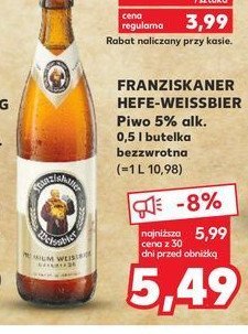 Piwo Franziskaner hefe-weissbier naturtrub promocja