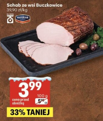 Schab ze wsi Buczkowice promocja w Delikatesy Centrum