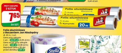 Folia aluminiowa z tłoczeniem Jan Niezbędny promocja w Dino