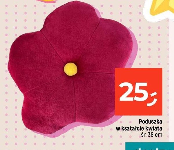 Poduszka kwiatek 38 cm promocja w Dealz