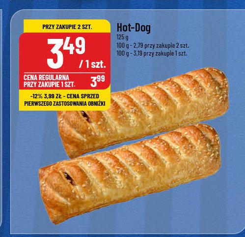 Bułka hot-dog promocja