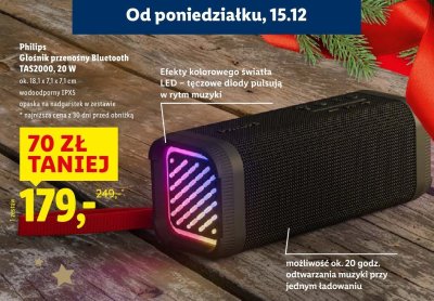 Głośnik przenośny Bluetooth TAS2000, 20 W promocja w Lidl