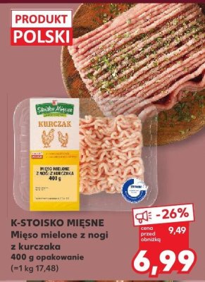 Mięso mielone z nogi z kurczaka K-Stoisko Mięsne 400g promocja w Kaufland