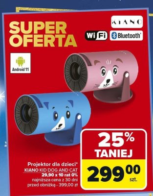 Projektor dla dzieci KIANO KID DOG AND CAT promocja w Carrefour