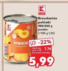 Brzoskwinie połówki K-classic promocja