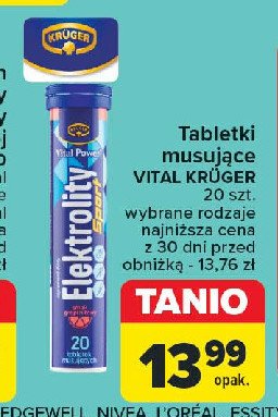 Tabletki musujące elektrolity sport Kruger promocja