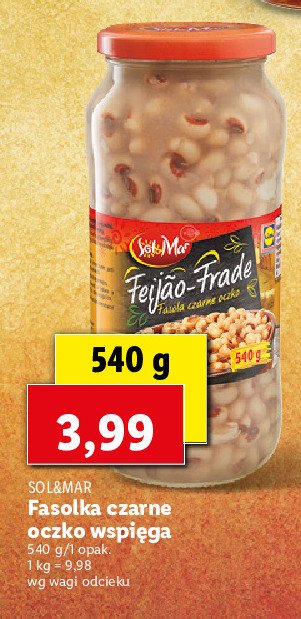 Fasolka czarne oczko Sol&mar promocja