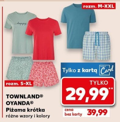 Piżama krótka, różne wzory i kolory promocja w Kaufland