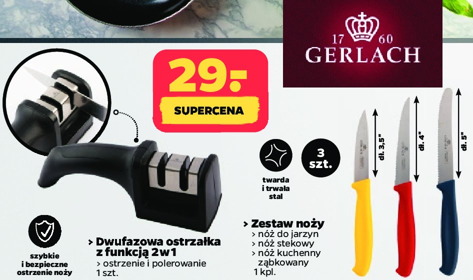 Zestaw no偶y Gerlach promocja