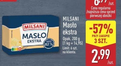 Masło ekstra osełka Carrefour promocja w Aldi
