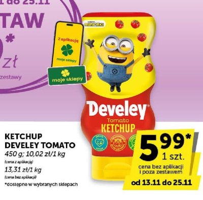Ketchup Develey Tomato promocja w Groszek