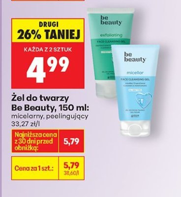 Żel do twarzy Be Beauty micelarny 150 ml promocja w Biedronka