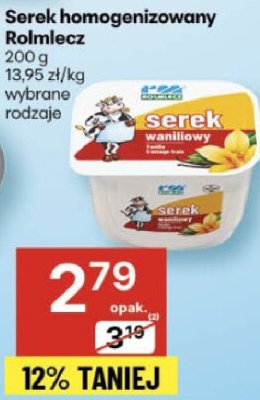 Serek homogenizowany Rolmlecz wybrane rodzaje promocja w Delikatesy Centrum