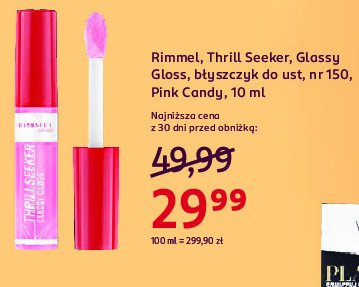 Błyszczyk do ust 150 pink candy Rimmel thrill seeker promocja