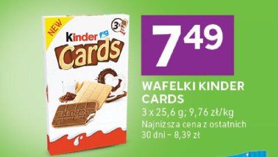 Wafelki Kinder Cards promocja w Stokrotka