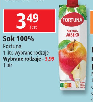 Sok 100% pomarańczowy Fortuna promocja