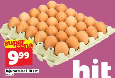 Jaja rozmiar L 10 szt. promocja w TOPAZ