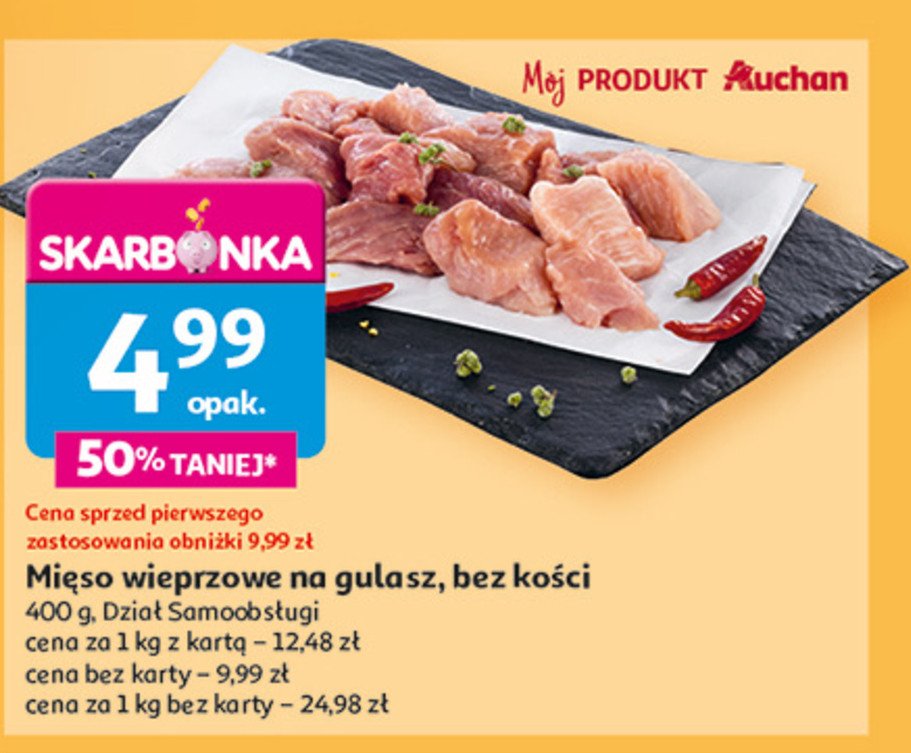 Gulasz wieprzowy promocja w Auchan
