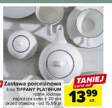 Filiżanka ze spodkiem tiffany platinium 260 ml Florina (florentyna) promocja