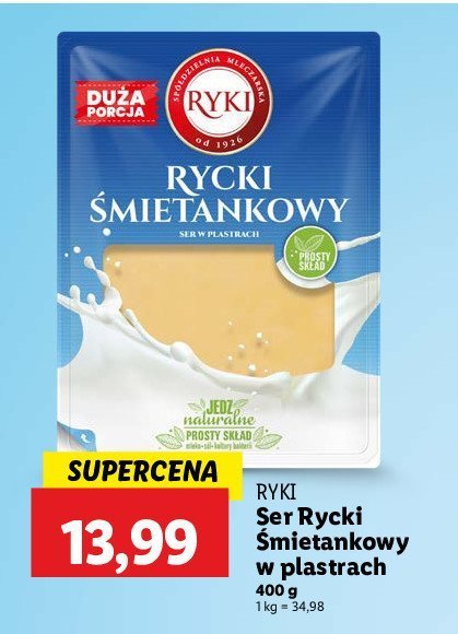 Ser rycki śmietankowy Ryki promocja