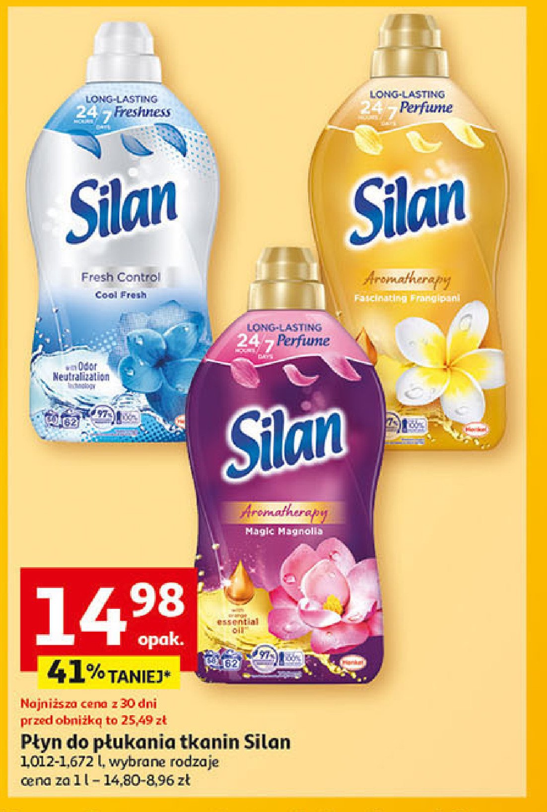 Płyn do płukania fascinating frangipani Silan aromatherapy promocja w Auchan