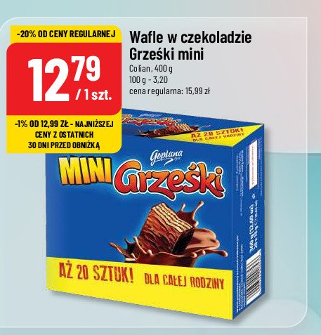 Wafelek kakaowy Grześki mini promocja