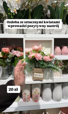 Ozdoba ze sztucznymi kwiatami  promocja w Pepco