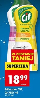 Mleczko Cif 2x780 ml promocja w Biedronka