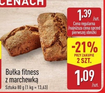 Bułka fitness z marchewką promocja w Aldi