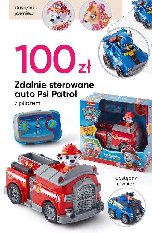 Pojazd zdalnie sterowany paw patrol Spin master promocja