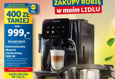 Ekspres ciśnieniowy do kawy 1450w Silvercrest promocja