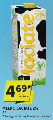 Mleko Łaciate 2% 1 l promocja w ABC