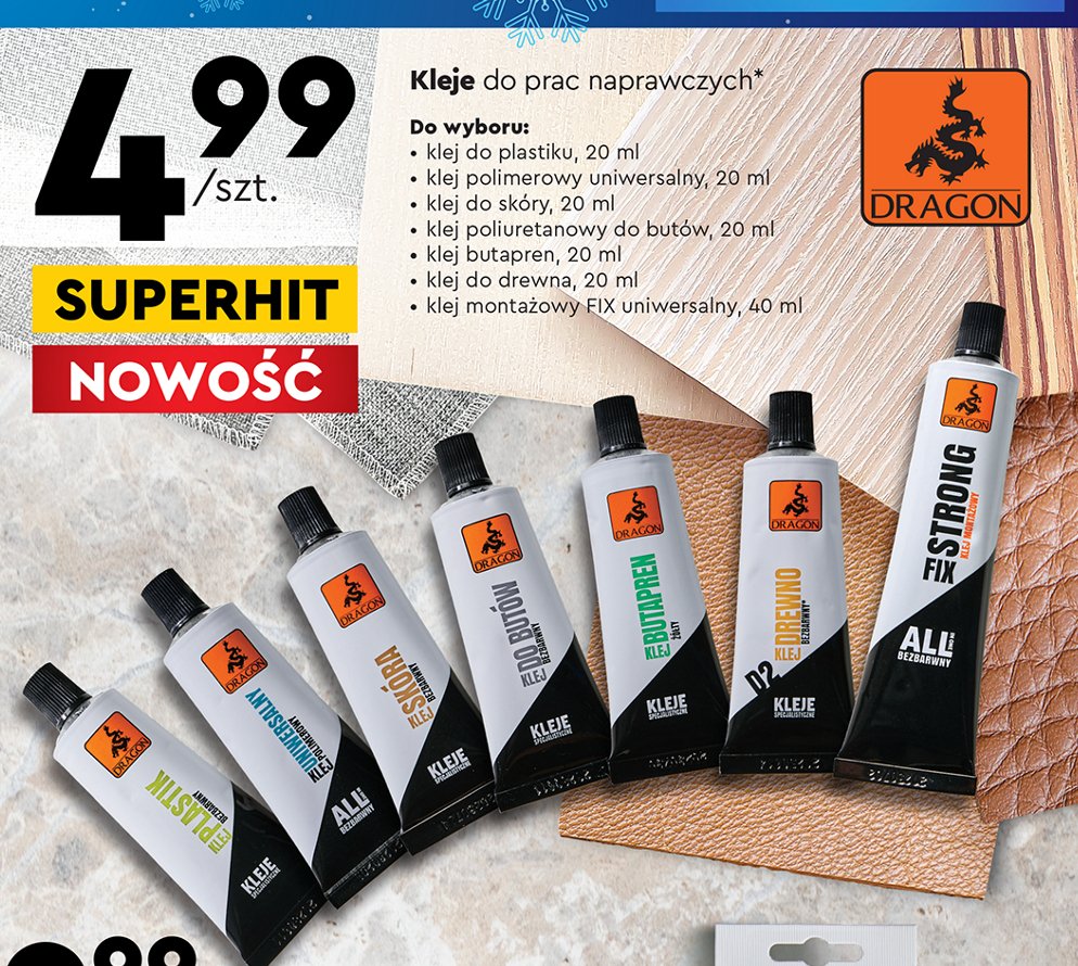 Klej do plastiku Dragon promocja