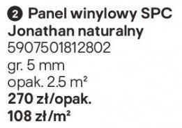 Panel winylowy SPC Jonathan naturalny promocja w Castorama